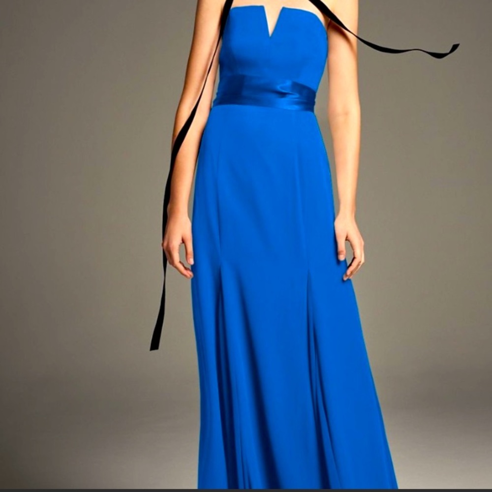 V-wire Crepe mermaid Bridesmaid Dress